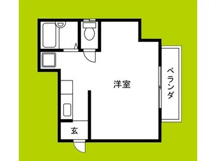 コーポ司II(1K/1階)の間取り写真