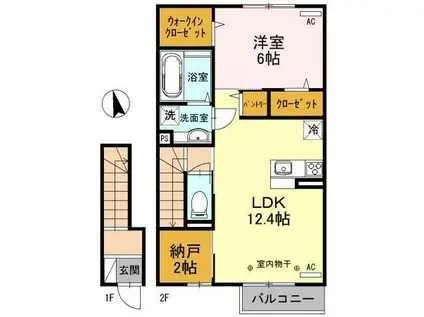 レジデンス根城(1SLDK/2階)の間取り写真