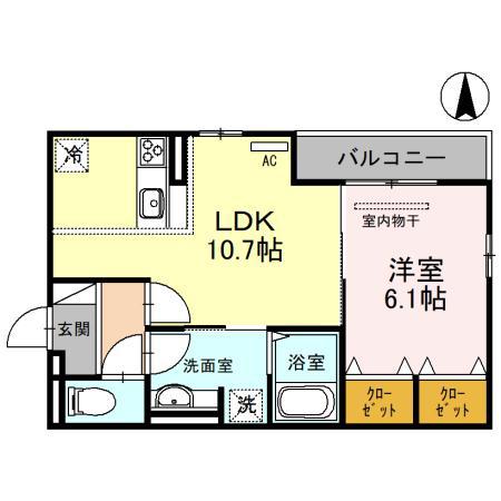 ルミナーレ(1LDK/2階)の間取り写真