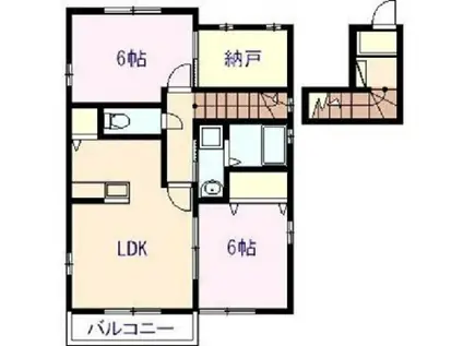 ネクスト吉村II(2LDK/2階)の間取り写真