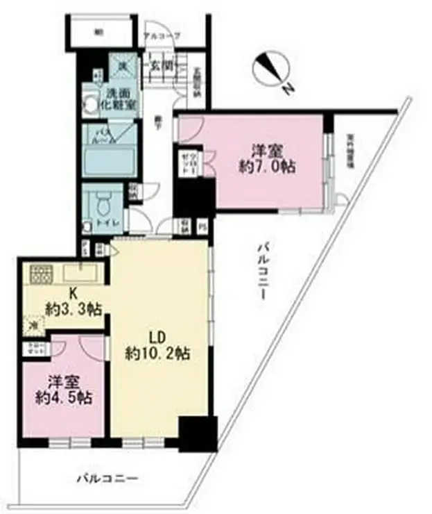 ステーションツインタワーズ糀谷 フロント・ウエスト 13階階 間取り