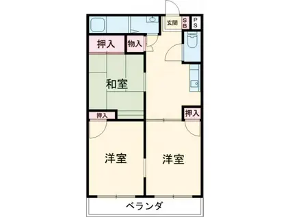 TERRA21(3DK/3階)の間取り写真