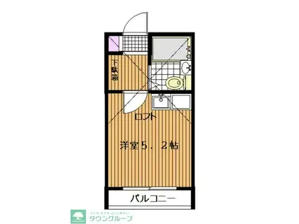 デミタス 北園(ワンルーム/2階)の間取り写真