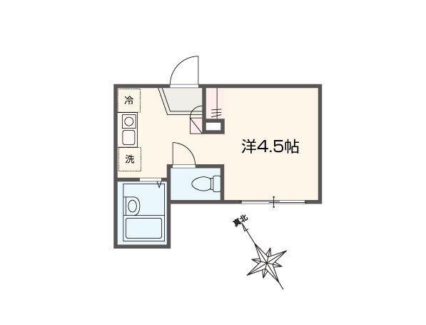 MELDIA海老名(ワンルーム/2階)の間取り写真