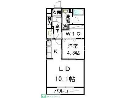 グランデージII(1LDK/3階)の間取り写真