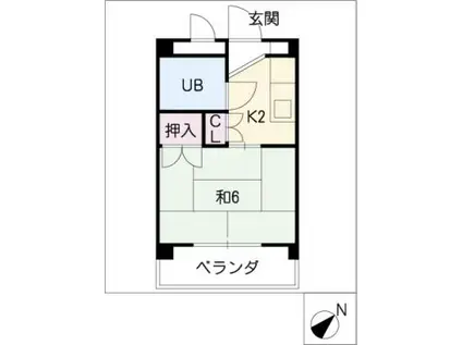 サンライフ堂坂 B(1K/1階)の間取り写真