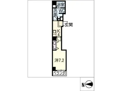 SOPHISSAKURAYAMA(1K/4階)の間取り写真