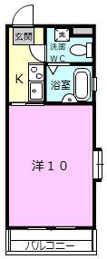 GENTILE IGA UENO(1K/2階)の間取り写真