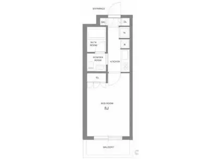 ガーデン豊玉(1K/2階)の間取り写真