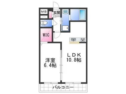 カサ・エイト(1LDK/1階)の間取り写真