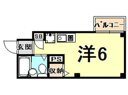 グリュックY(ワンルーム/3階)の間取り写真
