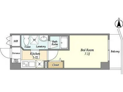 DELCCS西池袋(1K/6階)の間取り写真