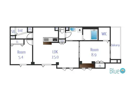 FK&Y(2LDK/6階)の間取り写真