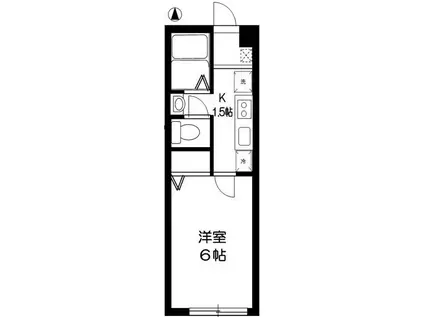 ヴィラート日進(1K/1階)の間取り写真