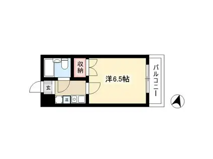 フォレスト今池(1K/3階)の間取り写真