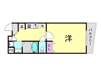 J-PRIDE難波南(1K/2階)の間取り写真