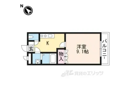 A&S守山1(1K/1階)の間取り写真