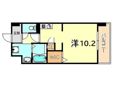 CANAL COURT KOBE(ワンルーム/9階)の間取り写真