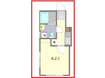 ソラワン(1K/3階)の間取り写真
