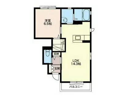 シャーメゾンR&Y D(1LDK/1階)の間取り写真