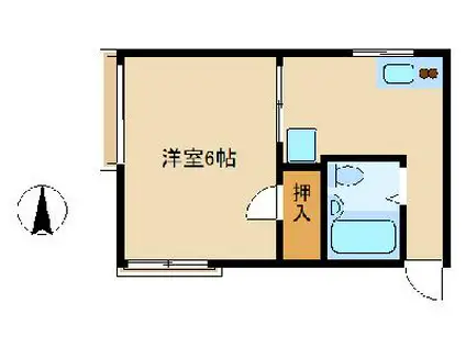 ユリー多摩川(1K/2階)の間取り写真