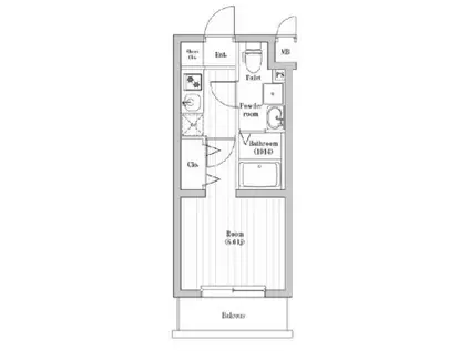 エスピーコート菊名ノース(1K/3階)の間取り写真