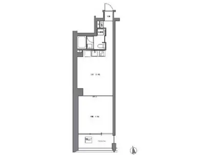 ラグゼナ東高円寺(1LDK/2階)の間取り写真