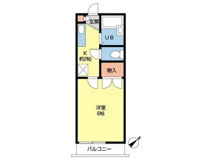 フィオーレI(1K/1階)の間取り写真