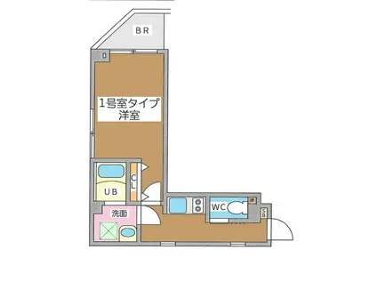 リベルタ銀座イースト(1K/7階)の間取り写真