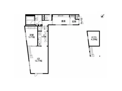 デコール代官山(1LDK/2階)の間取り写真