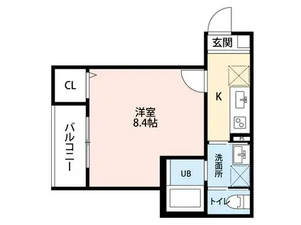 南仙台AP(1K/1階)の間取り写真