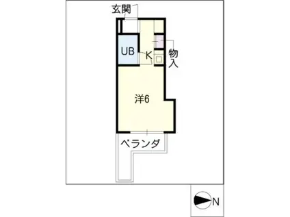 アーバンハイツ青山(ワンルーム/1階)の間取り写真