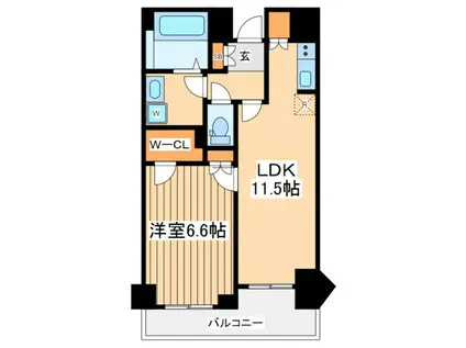 ファインステージ新横浜(1LDK/3階)の間取り写真