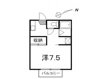 アーバーハウス吉田A棟(1K/1階)の間取り写真