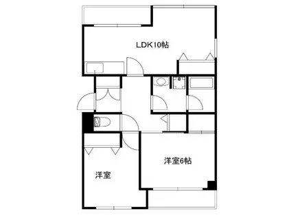 ボーリヴァージュ深谷(2LDK/2階)の間取り写真
