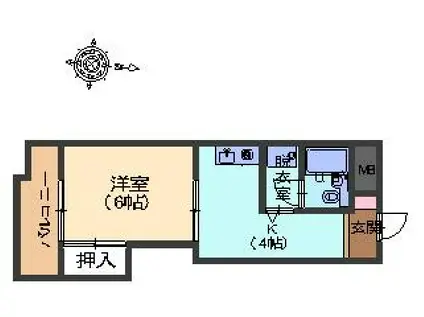 プチコーポ(1K/1階)の間取り写真