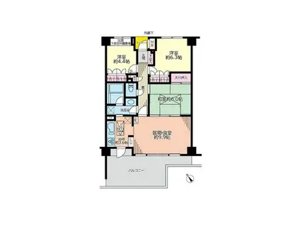藤和シティホームズ西葛西(3LDK/1階)の間取り写真