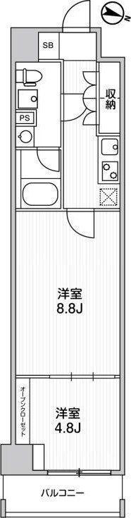 WEAVE BASE -ITABASHI HONCHO 板橋本町(2K/7階)の間取り写真
