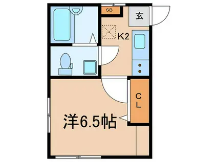 パルドエル大岡山(ワンルーム/2階)の間取り写真