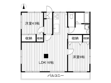 プラムハイム(2LDK/1階)の間取り写真