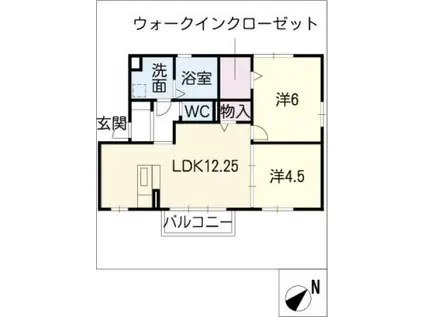 ソーニョ豊(2LDK/1階)の間取り写真