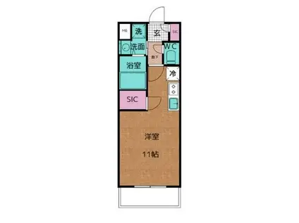 CERESDAIMON(ワンルーム/5階)の間取り写真