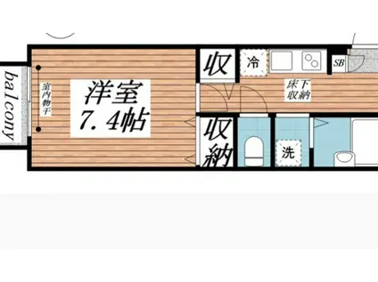 メゾンT・M(1K/1階)の間取り写真