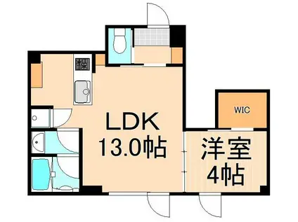 ARUITTE AOI(1LDK/1階)の間取り写真