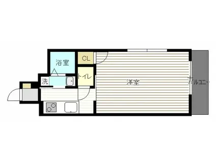 ロワジールY(1K/6階)の間取り写真