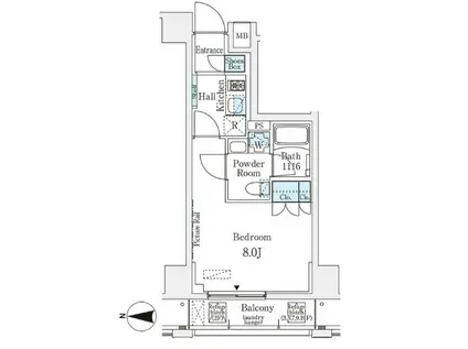 ムニレジデンス上野(1K/10階)の間取り写真