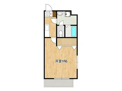 メゾン黒髪(1K/4階)の間取り写真