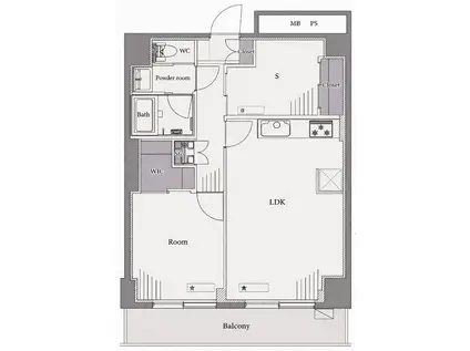 千石明穂ハイツ(1SLDK/3階)の間取り写真