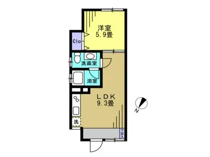 ラ・ステージ代々木上原(1DK/1階)の間取り写真