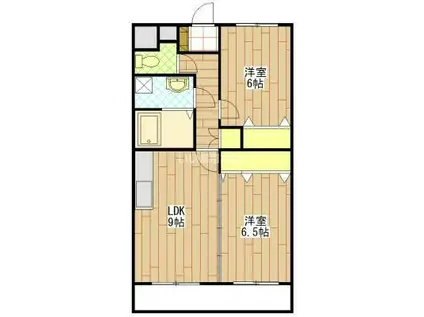 サンライトカーサII(2LDK/2階)の間取り写真